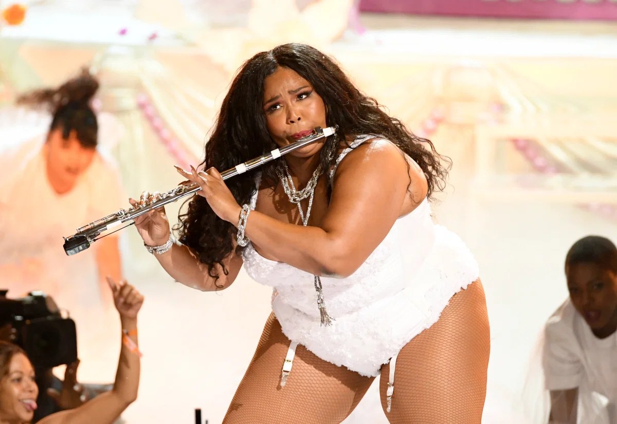 Lizzo performing onstage at the 2019 BET Awards on June 23, 2019 in Los Angeles, CA (Photo by Kevin Winter/Getty Images)