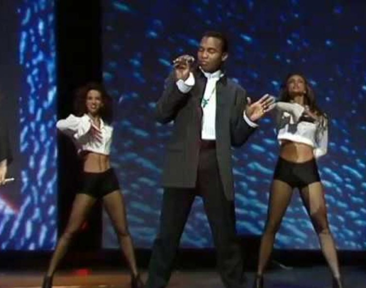 Haddaway performing "What Is Love"