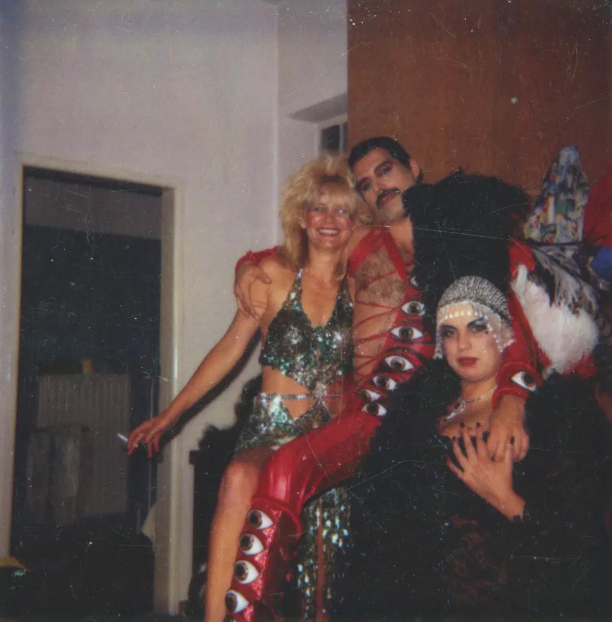 It is said that Freddie had a relationship with Barbara Valentine (left)