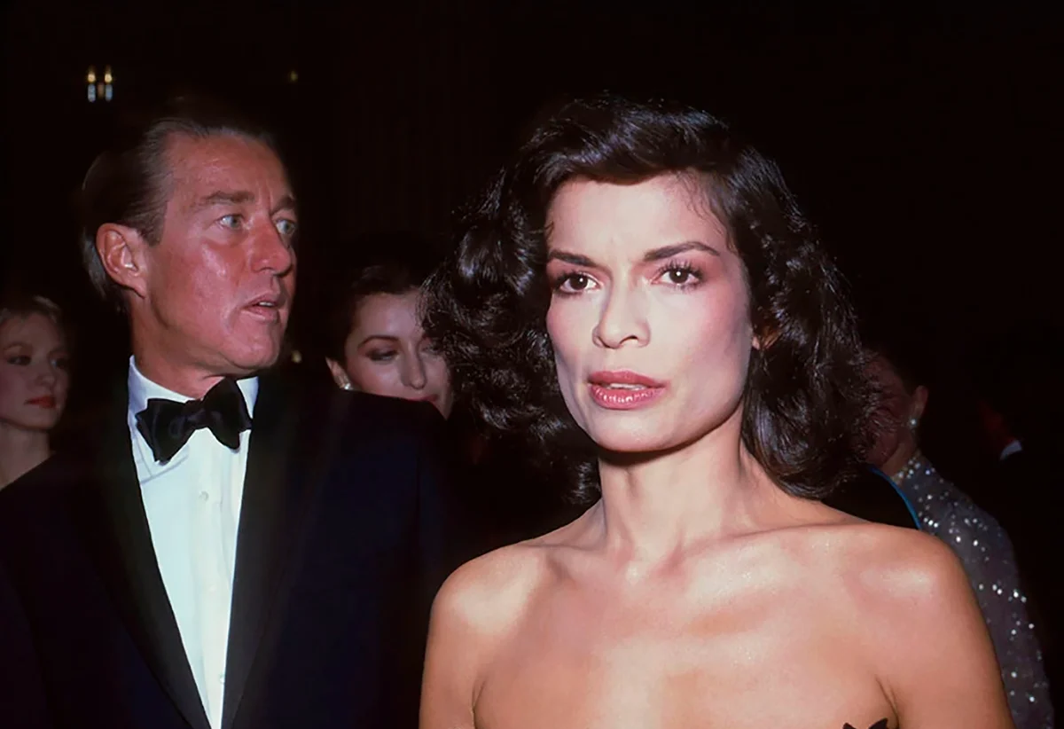 Halston and Bianca Jagger. Photo: Toby Seftel