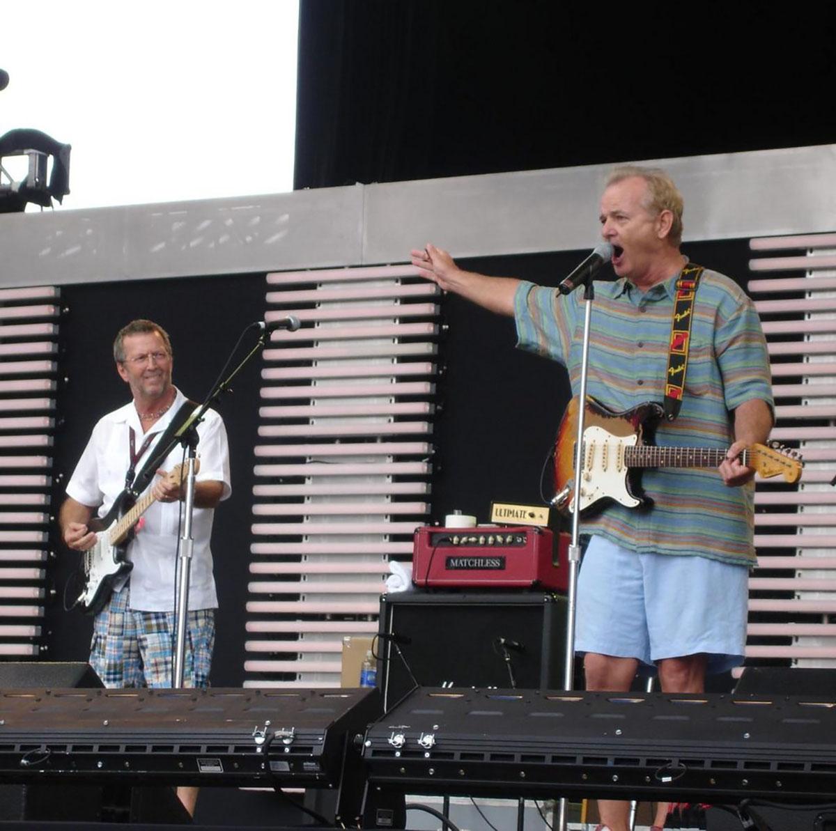 Билл Мюррей представляет Клэптона на фестивале Crossroads 2007