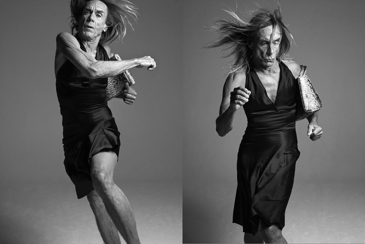 Iggy Pop posed for Dior in a women's dress