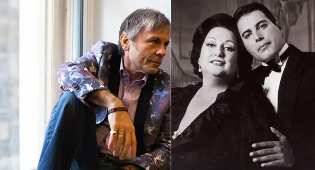 Bruce Dickinson (left) and Monserrat Caballé with Freddie (right)