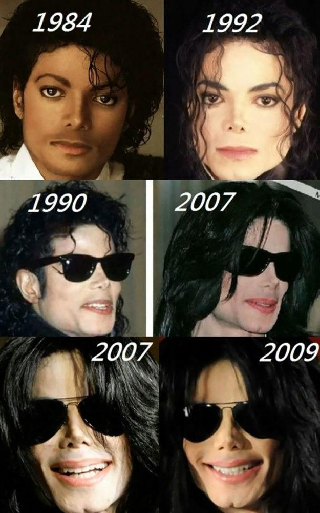 Die Alterungsphasen des King of Pop Michael Jackson