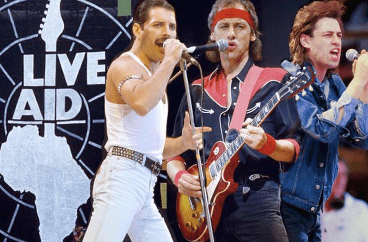Cool team for the cover of the concert Live Aid 85