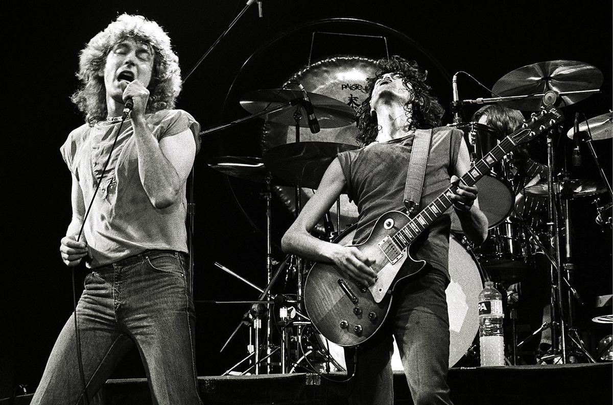 Jimmy Page et Robert Plant, John Bonham de LED ZEPPELIN. Photo : Rob Verhorst