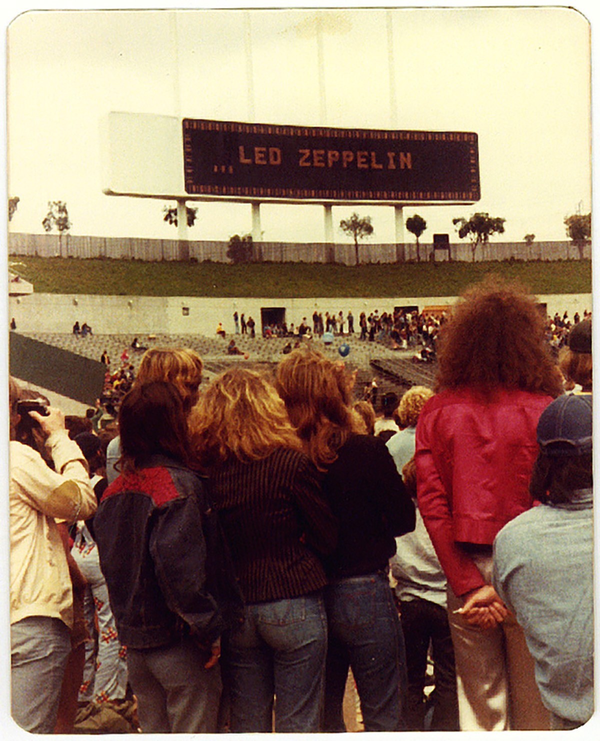 Led Zeppelin, Окленд Калифорния. Фото Стивена Крозье 24 Июля 1977