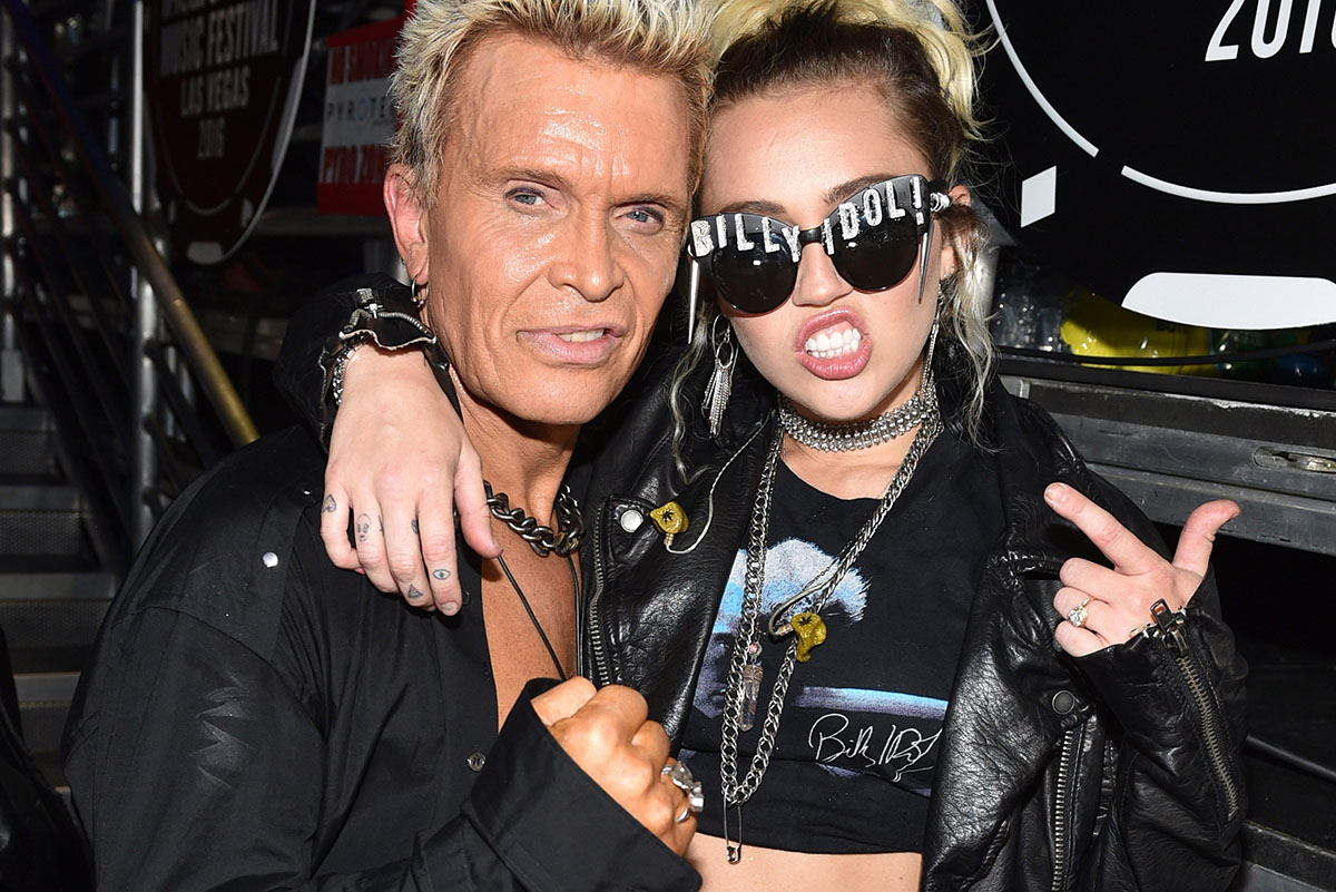Billy Idol con Miley Cyrus
