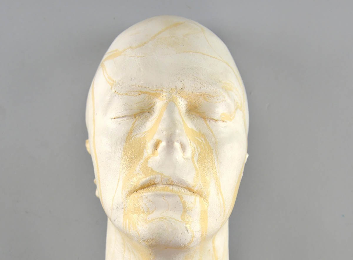 Plaster face of David Bowie