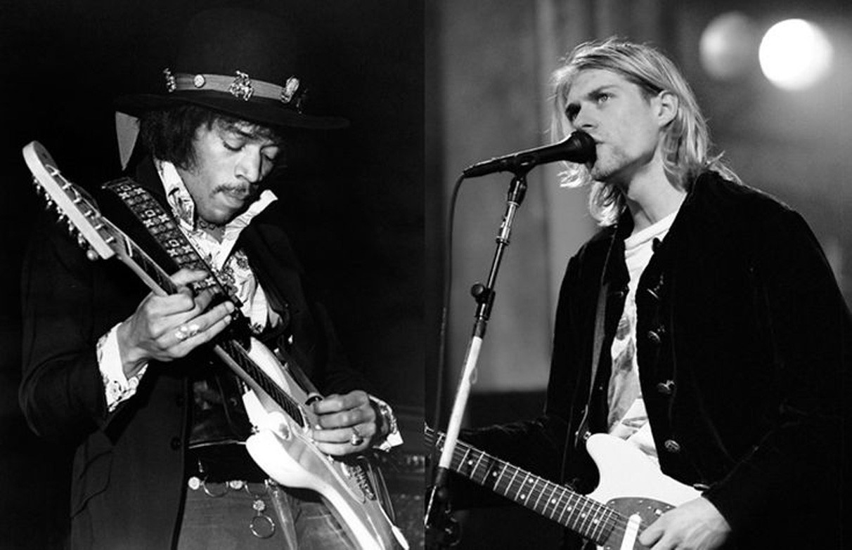 Jimmy Hendrix y Kurt Cobain