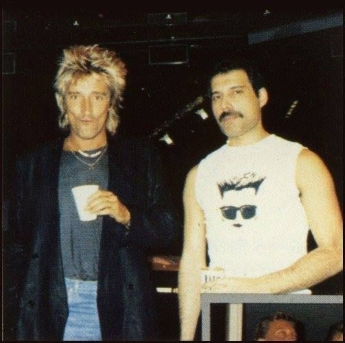 Rod Stewart and Freddie Mercury
