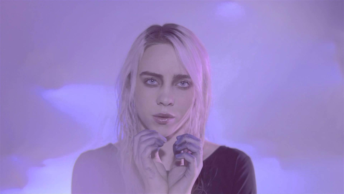 Billie Eilish (frame from the video "Ocean Eyes")