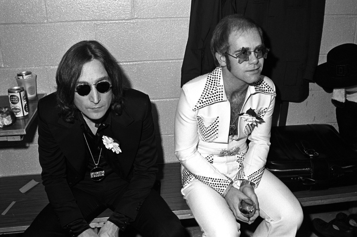 John Lennon with Elton John...