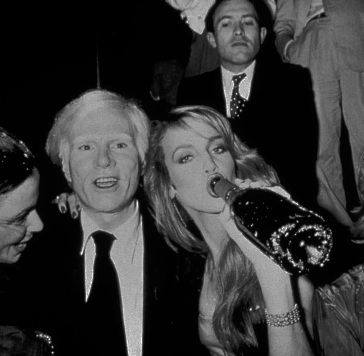 Andy Warhol y Jerry Hall