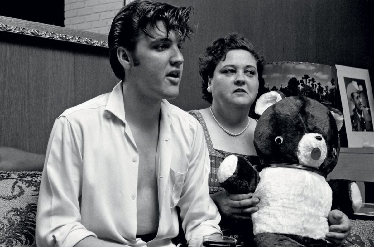 Elvis Presley with his mother