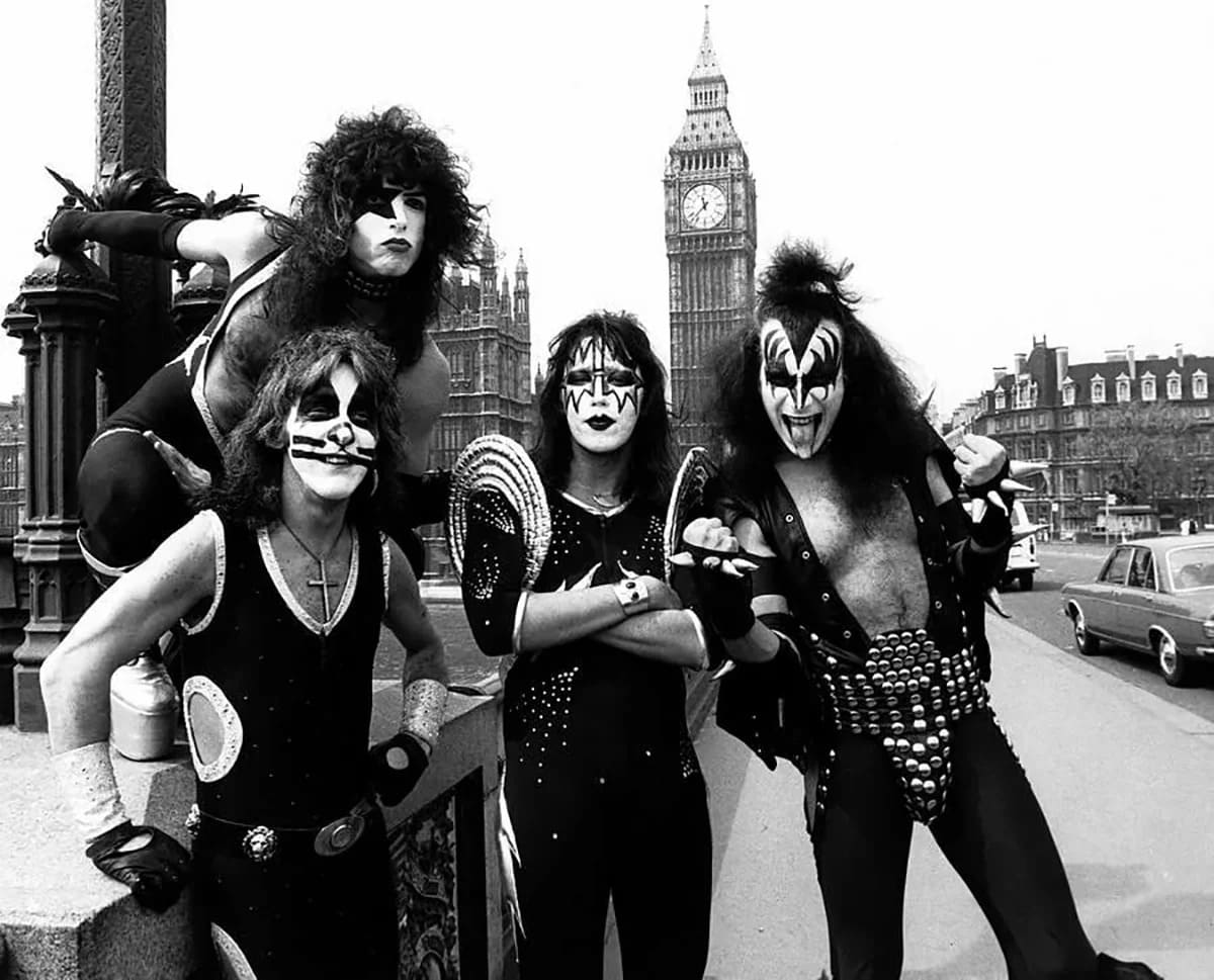 The band KISS in 1976