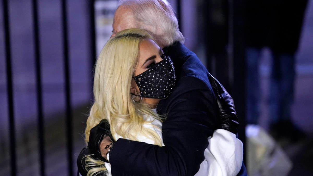 Lady Gaga and Joe Biden