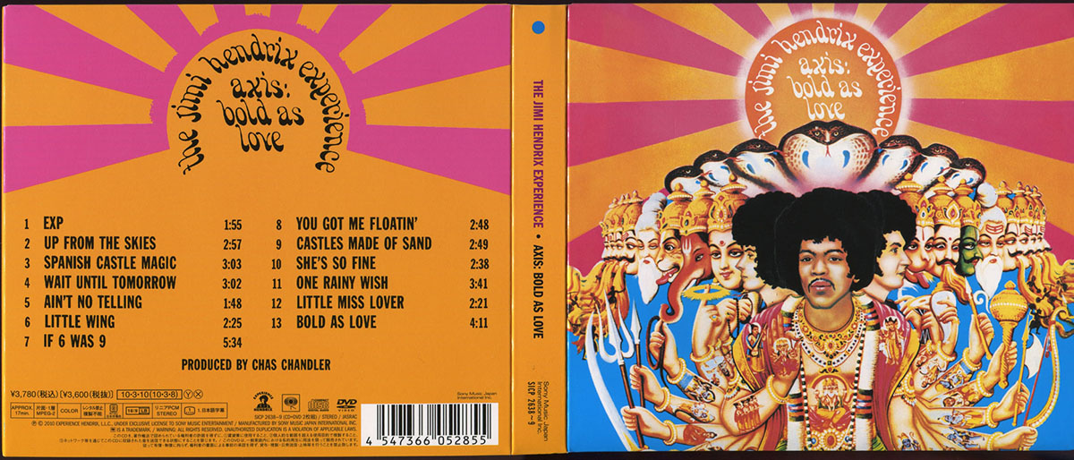 Liste des chansons de l'album "Axis : Bold As Love" (1967) de Jimi Hendrix