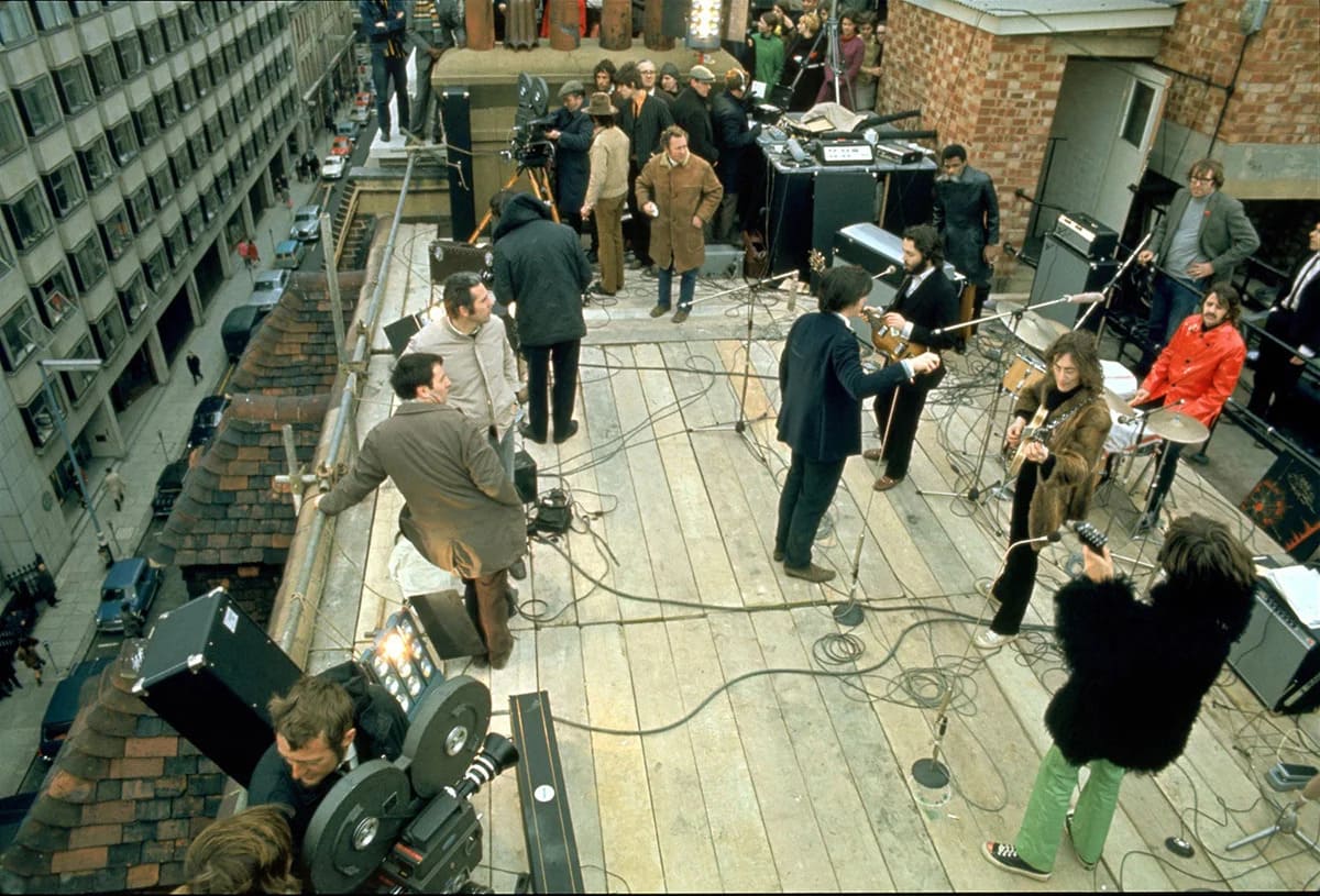 Die Beatles auf dem Dach