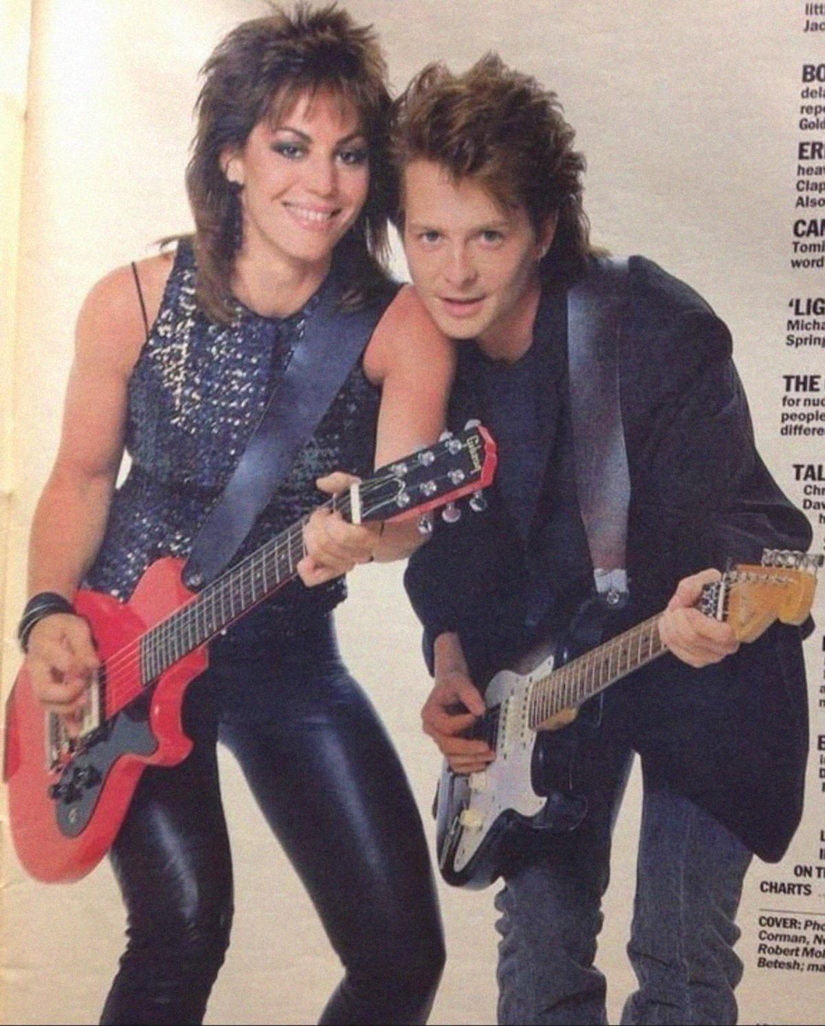 Joan Jett and Michael J. Fox