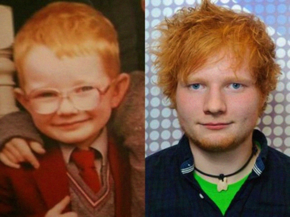 Ed Sheeran as a child and early in his career