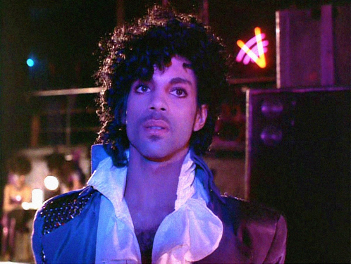 La película Purple Rain (Prince aparece en la foto)