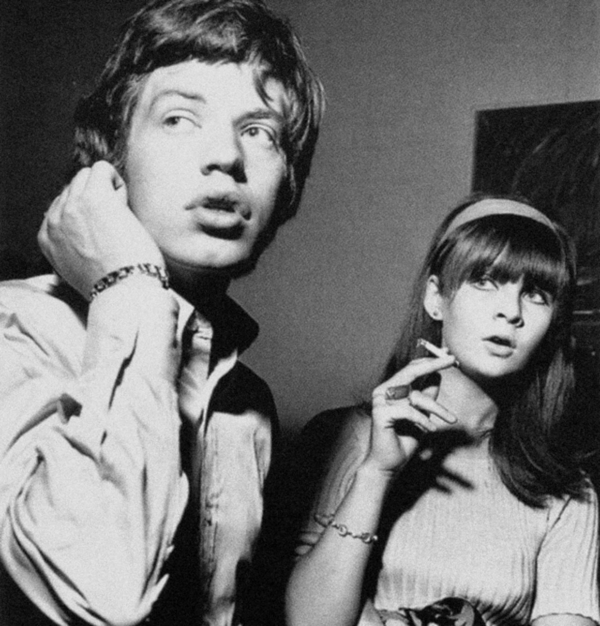 Mick Jagger y Chrissy Shrimpton