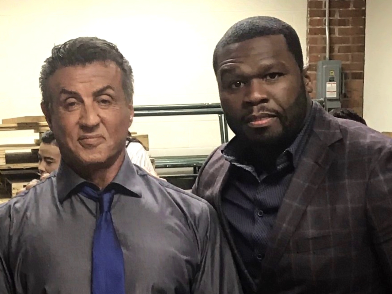 Curtis Jackson (50 cent) y Sylvester Stallone