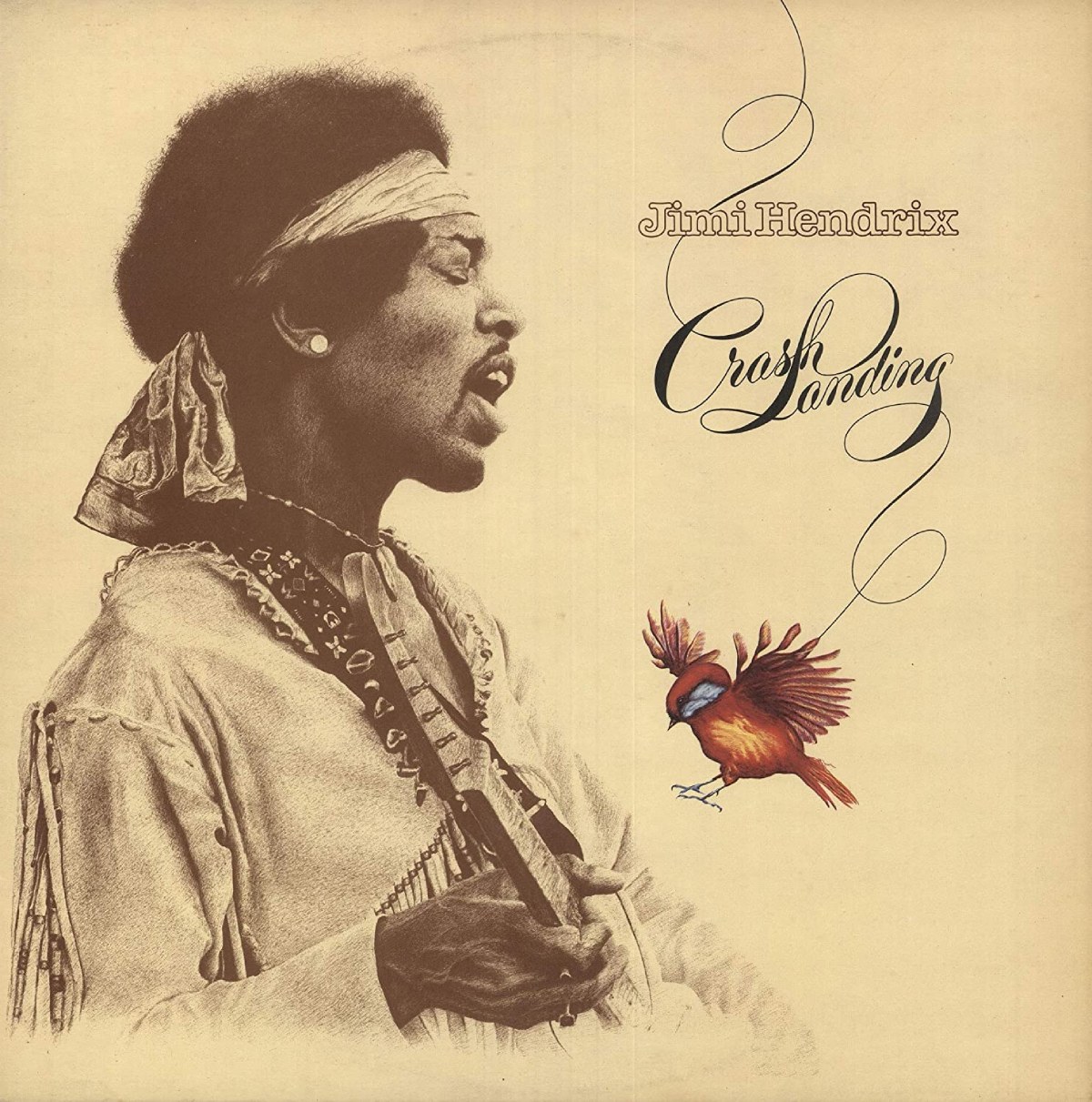 Crash Landing (1975) - Jimi Hendrix (pochette d'album)