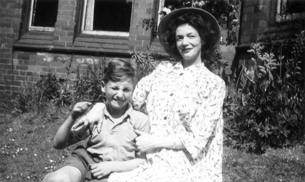 John Lennon and his mother
