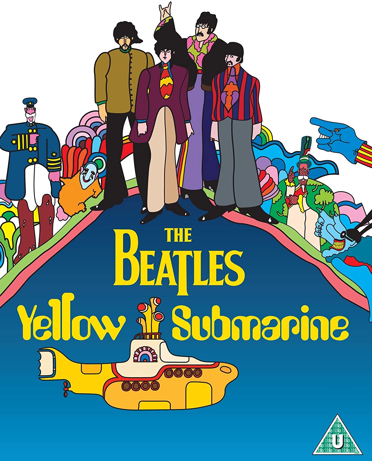 Portada del submarino amarillo de los Beatles