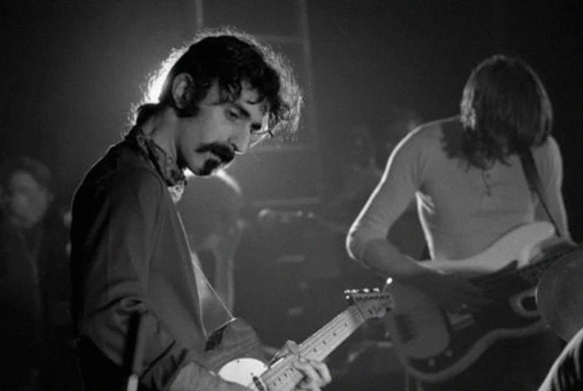 Frank Zappa on stage with Pink Floyd