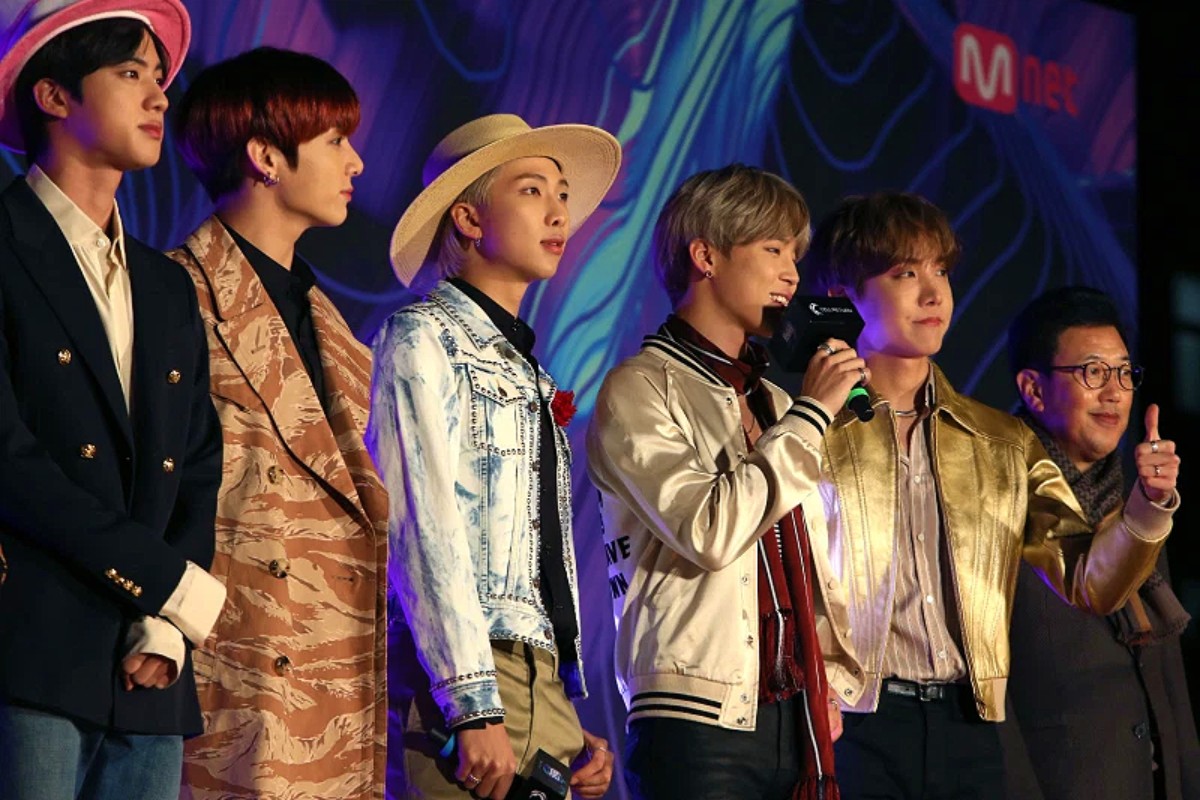 BTS group on stage