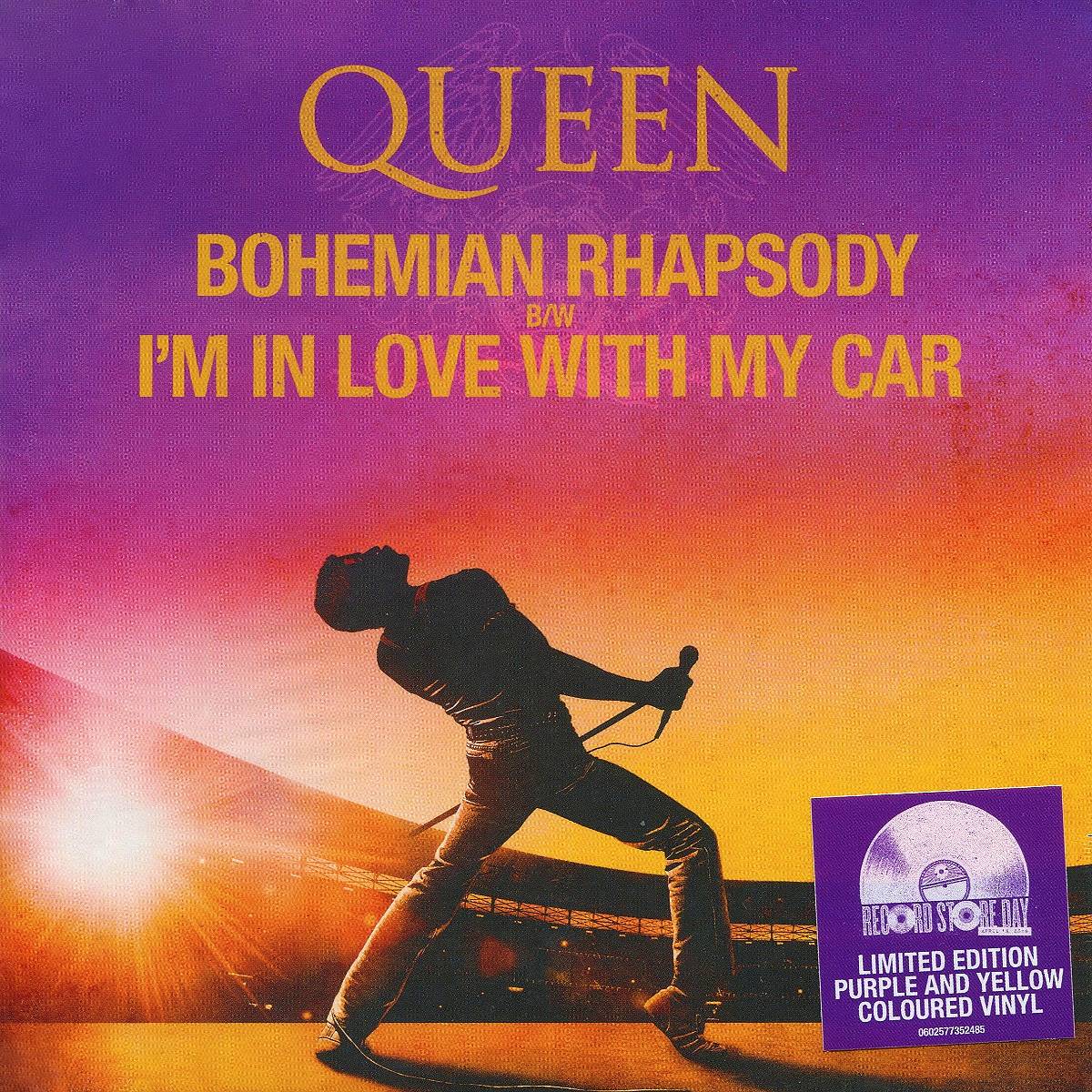 "Bohemian Rhapsody I'm In Love With My Car," vinyl 1978 (band Queen)