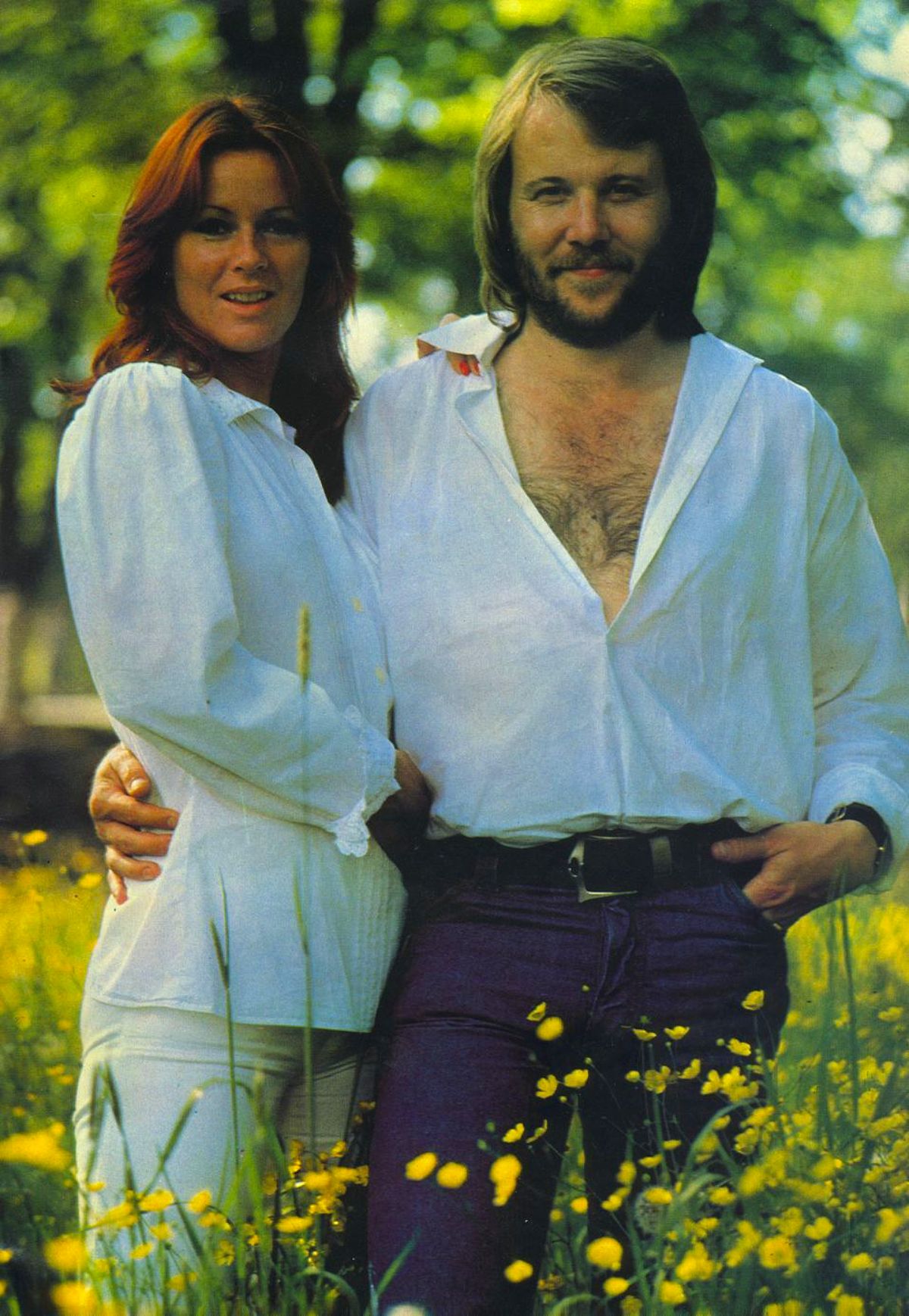 Anni-Fried Lingstad y Benny Andersson