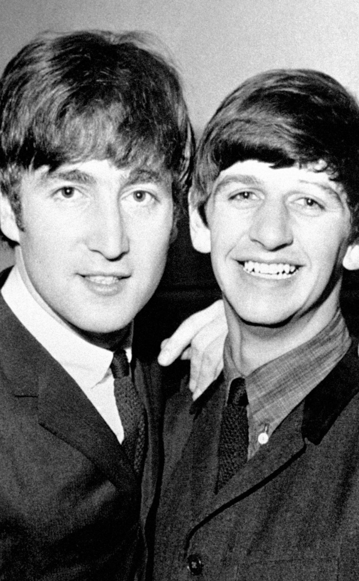 John Lennon und Ringo Starr 