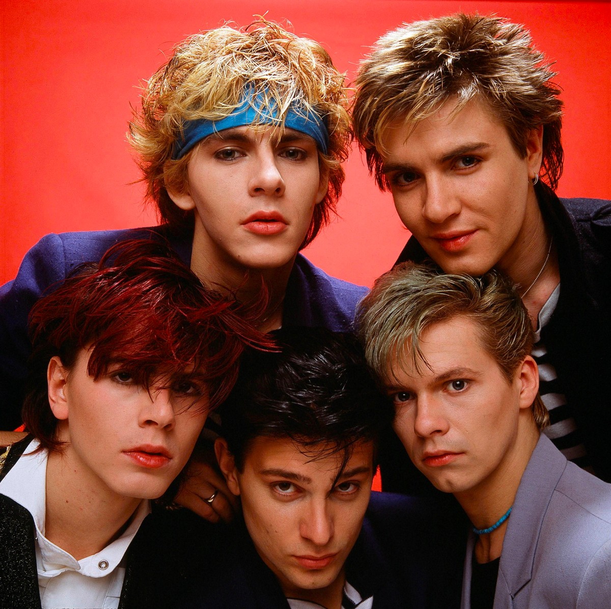 The band Duran Duran at a photoshoot