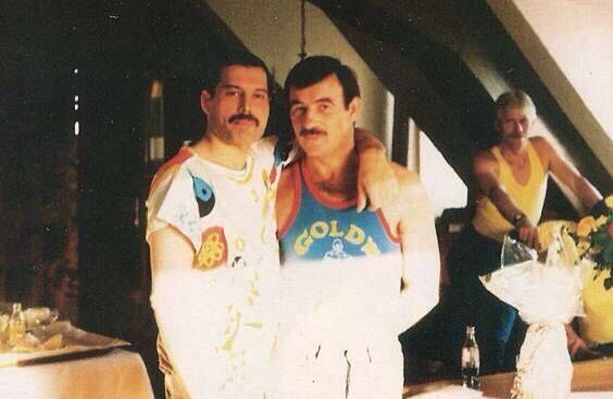 Freddie Mercury and Jim Hutton