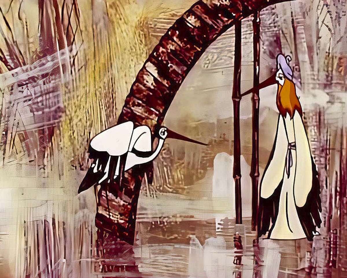 Кадр из мультфильма «Халиф аист», 1981 год