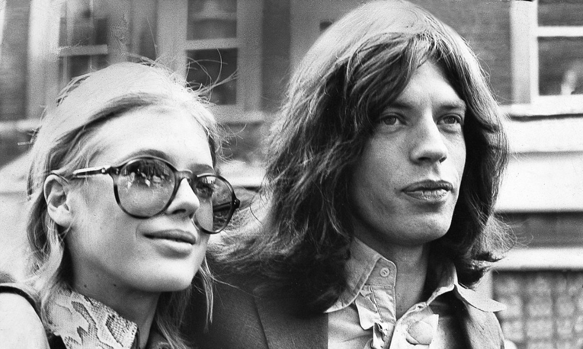 Marianne Faithfull y Mick Jagger