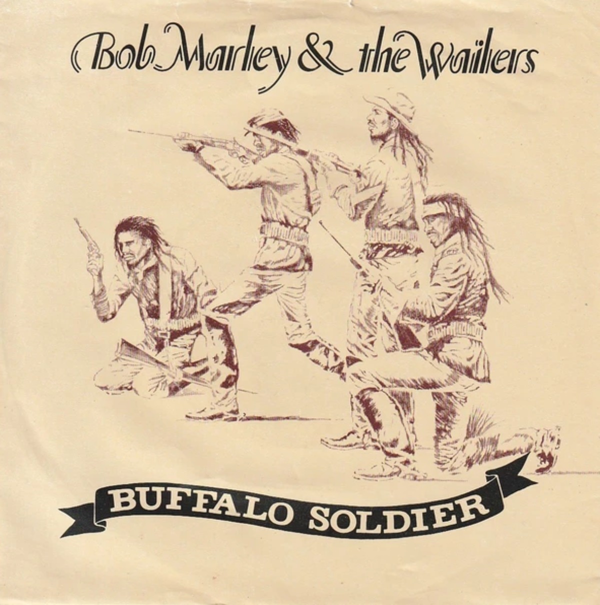 "Buffalo Soldier" (1983) - Bob Marley & The Wailers - Single Cover