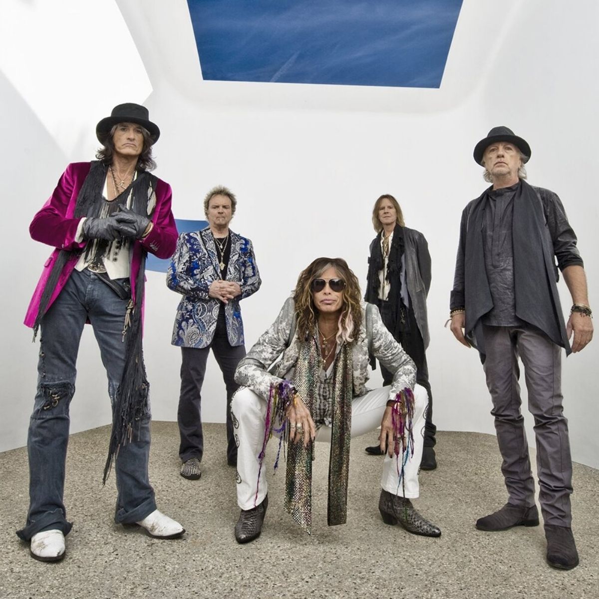Группа «Aerosmith» в полном составе