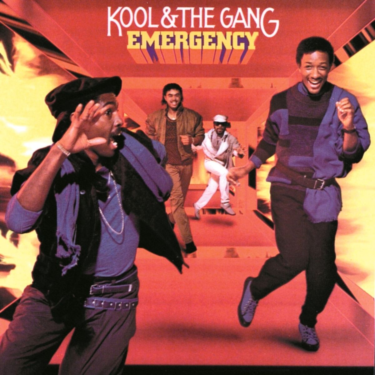 «Kool & the Gang» на обложке своего альбома «Emergency», 1984 г.