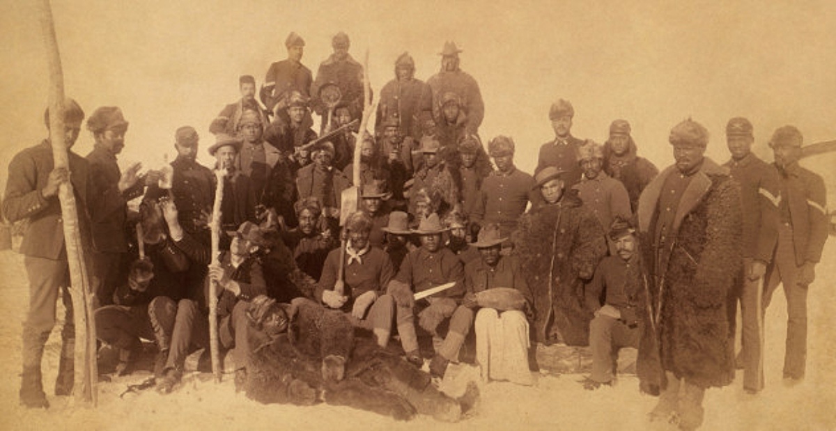 Pictured is the Buffalo Soldiers.