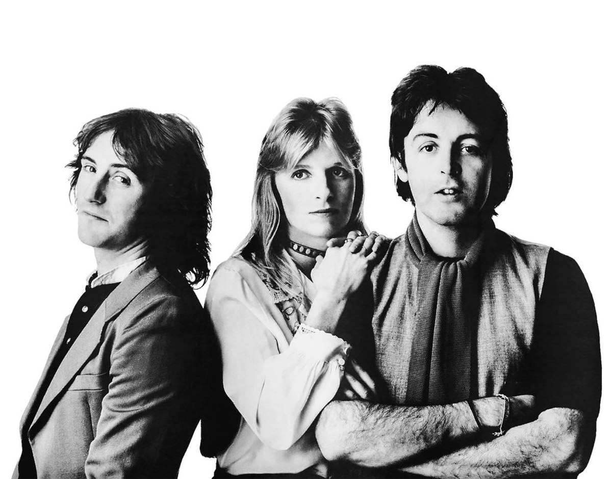 Paul McCartney y su banda Wings, 1977