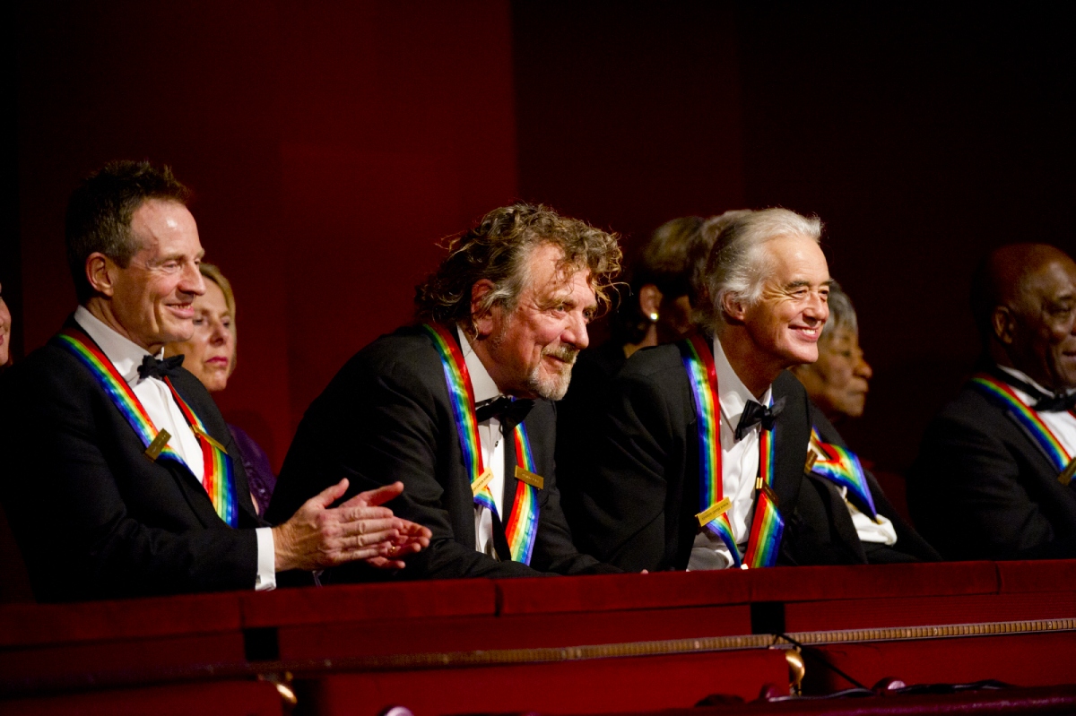 John Paul Jones, Robert Plant y Jimmy Page en los Kennedy Centre Honors