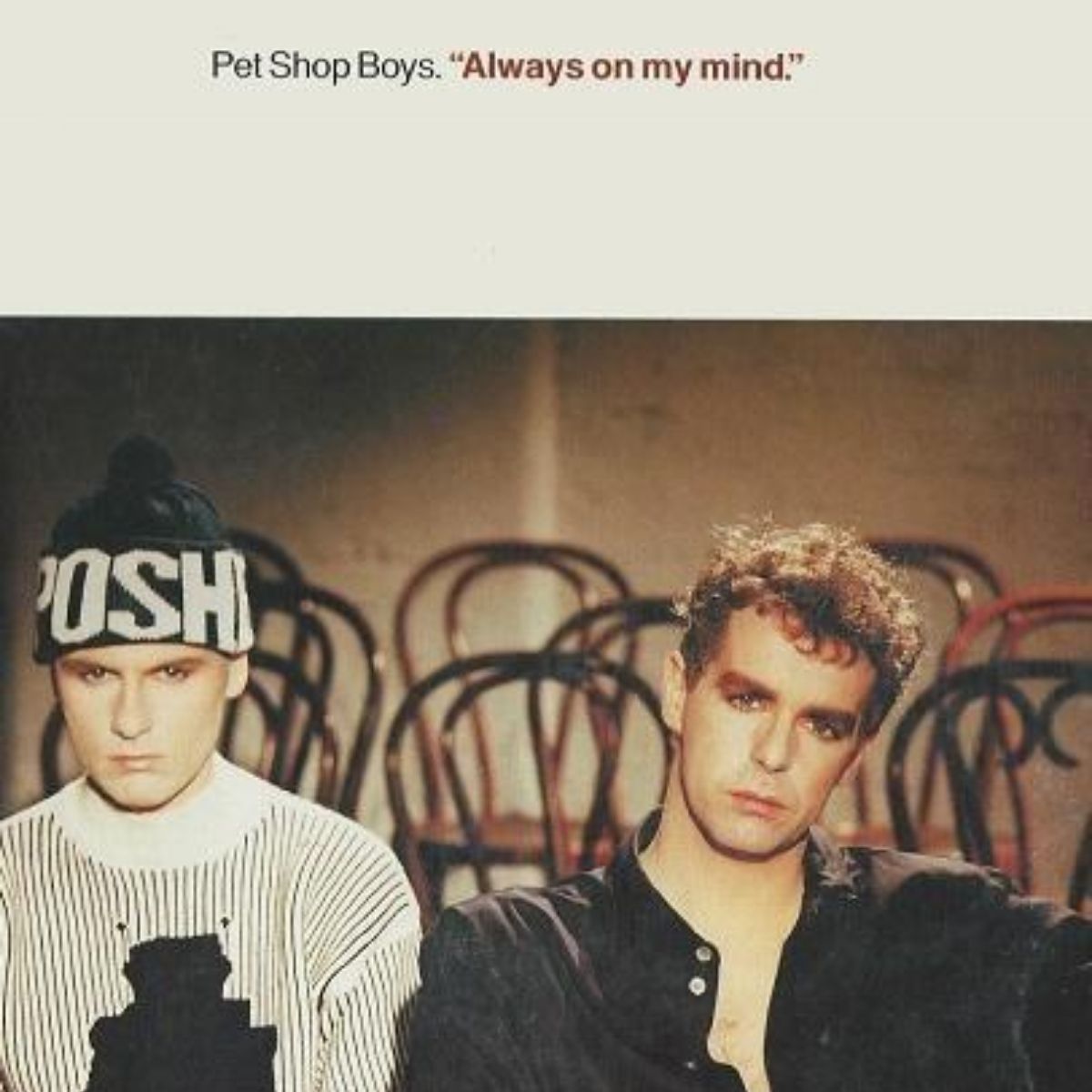 Arte de la portada del single de los Pet Shop Boys "Always on My Mind"