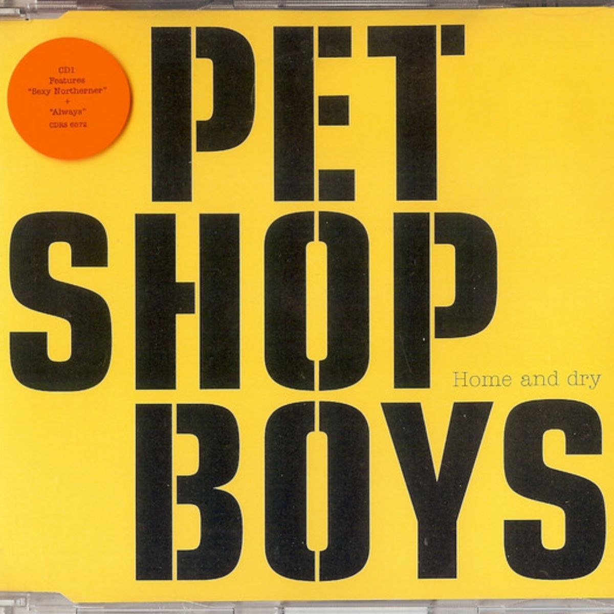 Arte da capa para o único "Home and Dry" dos Pet Shop Boys 