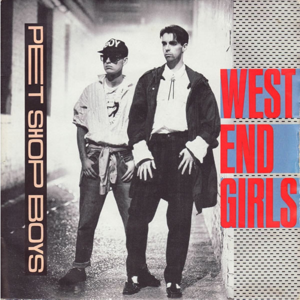 Arte de capa para "West End Girls" single pelos meninos da Pet Shop