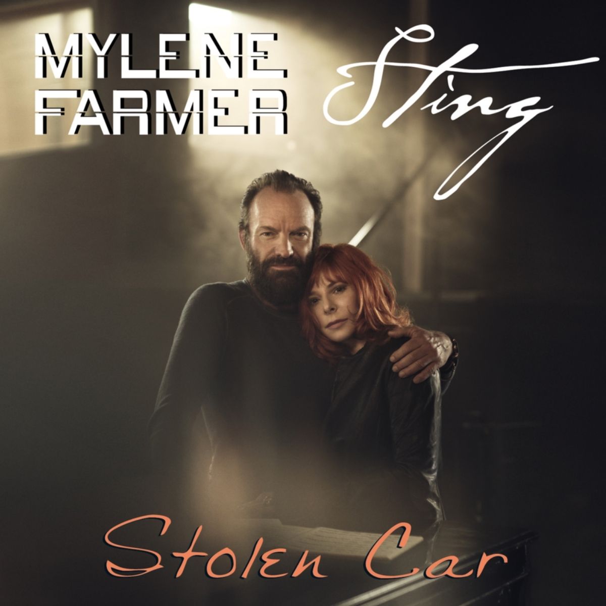 Обложка песни Стинга (Sting) и Милен Фармер (Mylene Farmer) «Stolen Car»